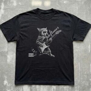 Black Deftones Guitar Cat Tee